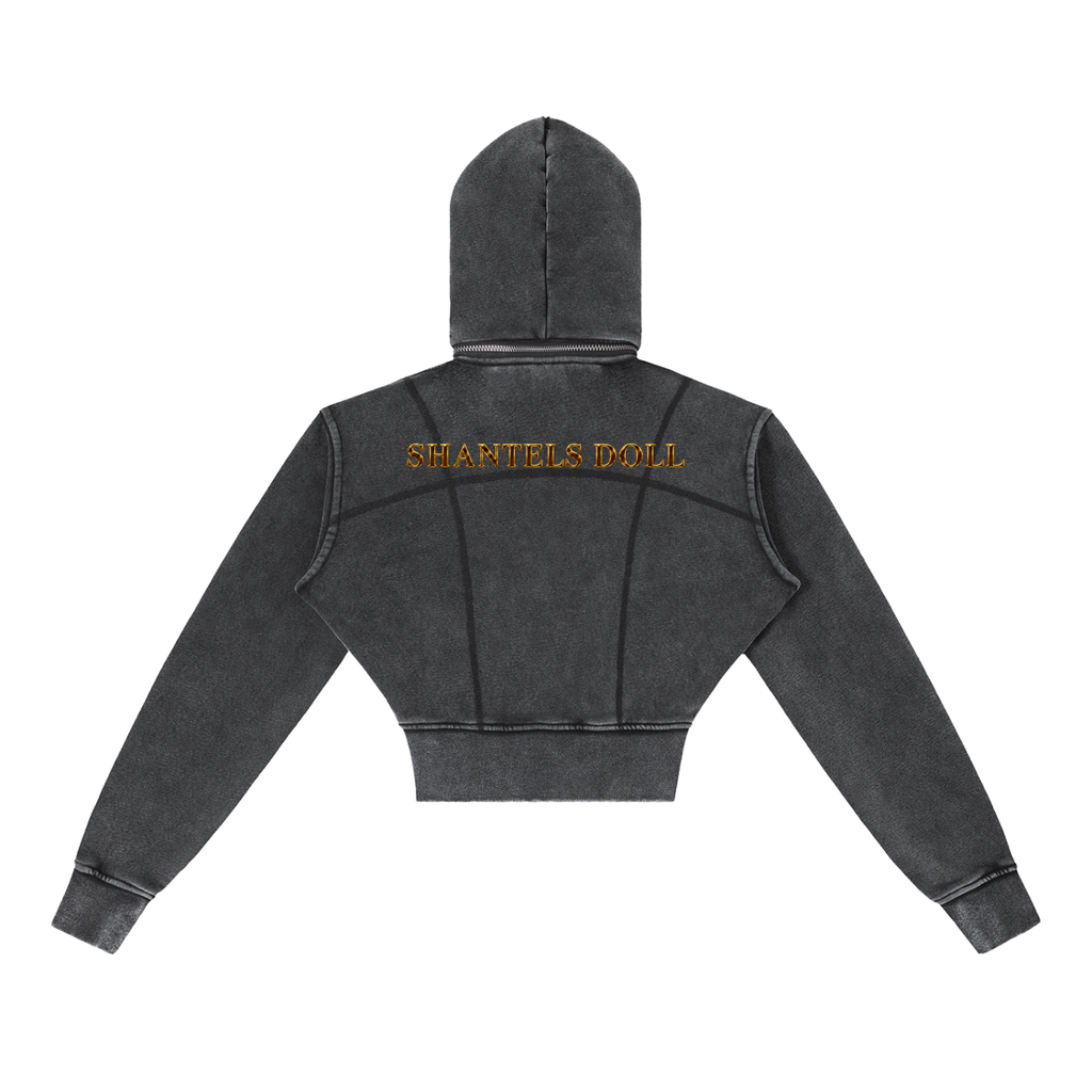 Shantel's Vintage Washed Cropped Fleece Hoodie