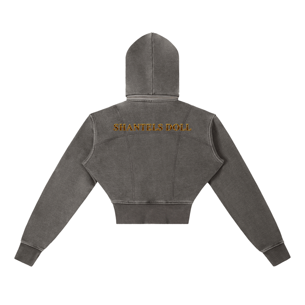 Shantel's Vintage Washed Cropped Fleece Hoodie