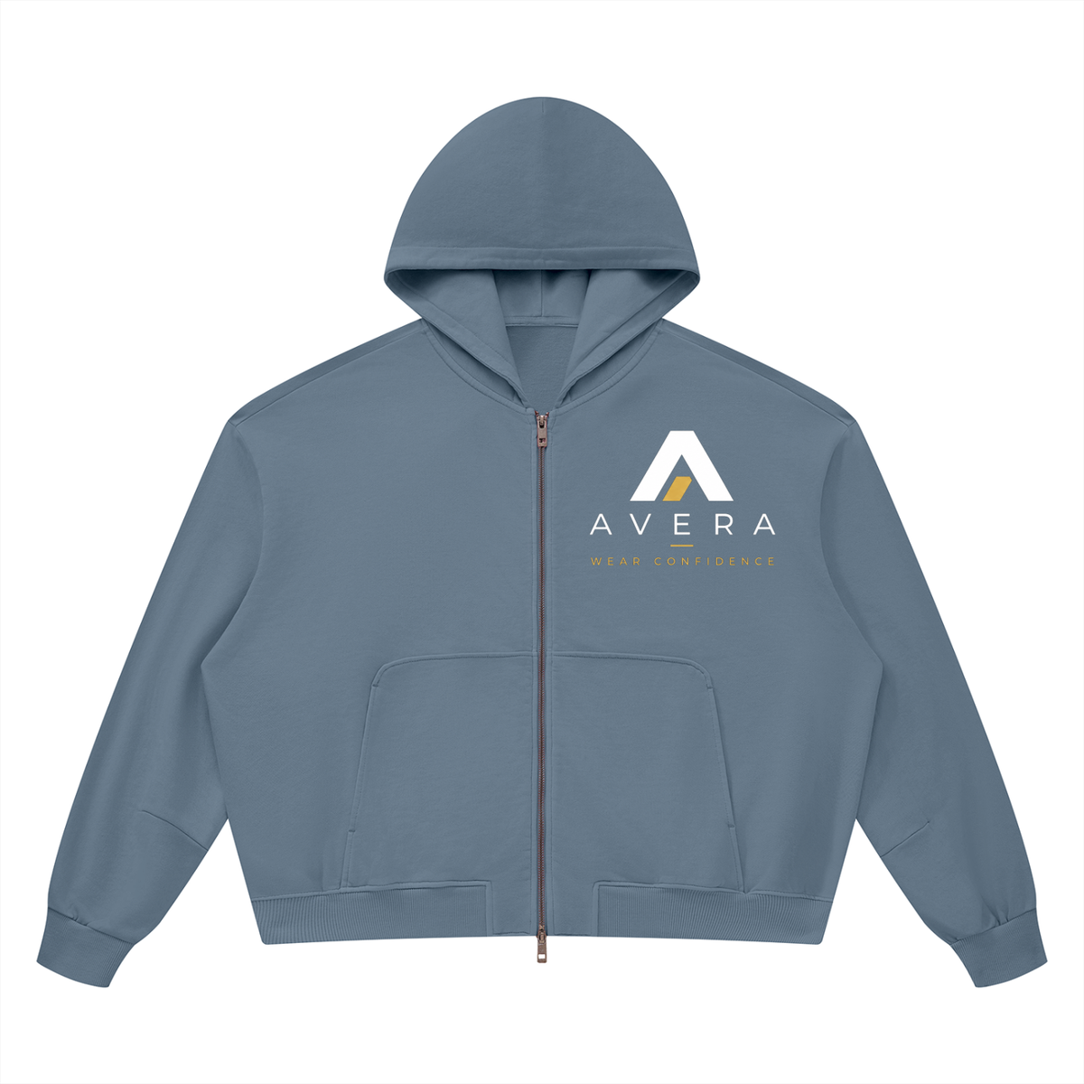 Avera Unisex Vintage Wash Full Zip Hoodie