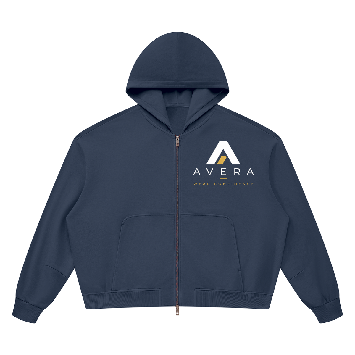 Avera Unisex Vintage Wash Full Zip Hoodie