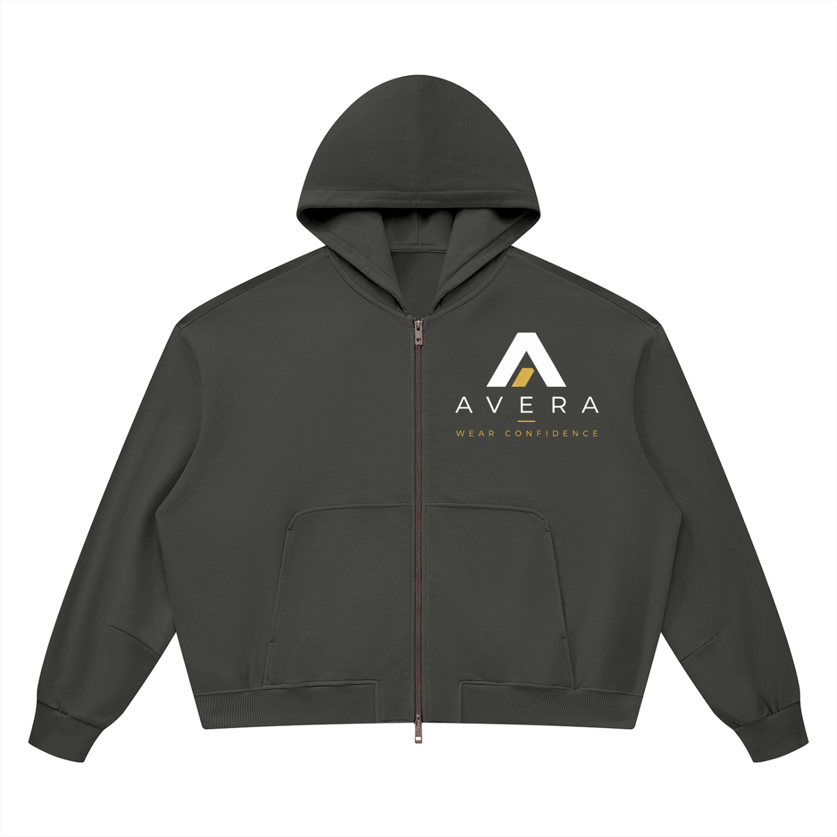 Avera Unisex Vintage Wash Full Zip Hoodie