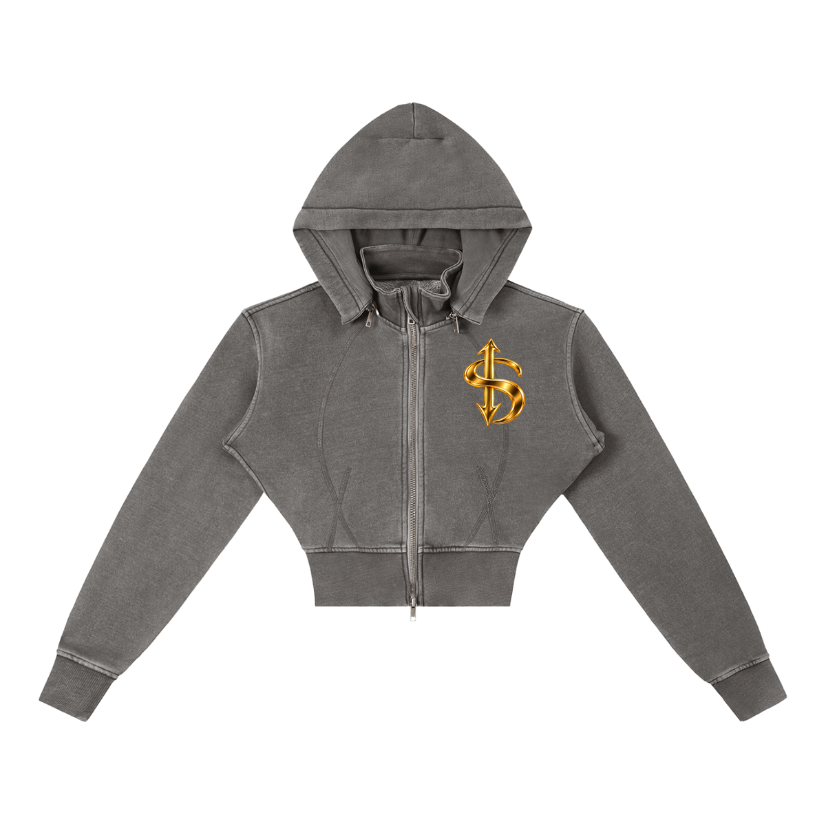 Shantel's Vintage Washed Cropped Fleece Hoodie