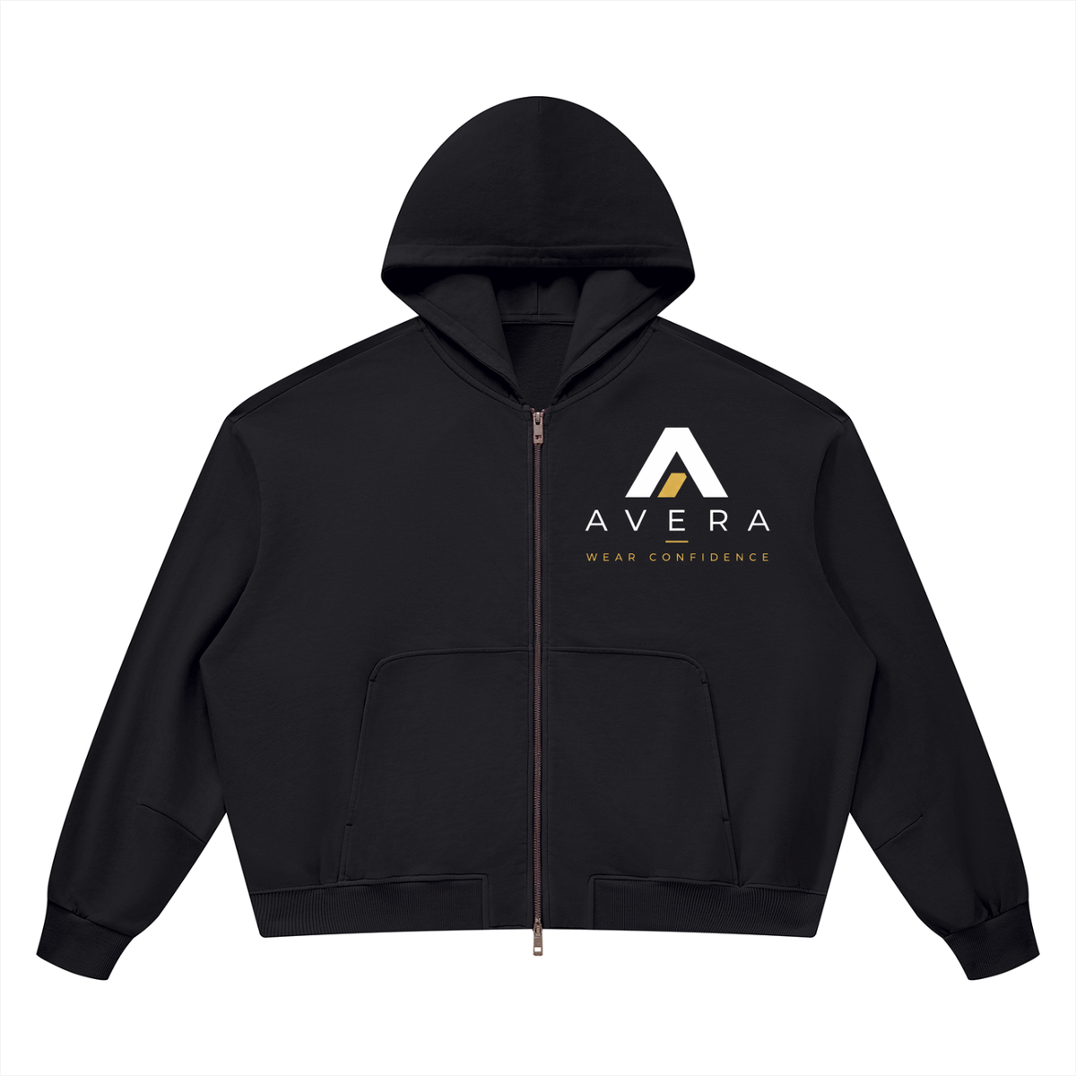Avera Unisex Vintage Wash Full Zip Hoodie