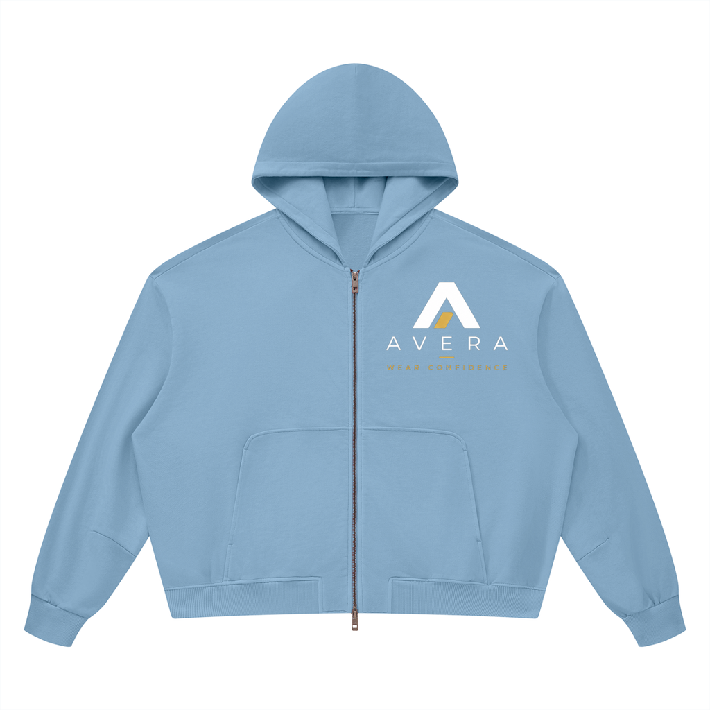 Avera Unisex Vintage Wash Full Zip Hoodie