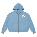 Avera Unisex Vintage Wash Full Zip Hoodie