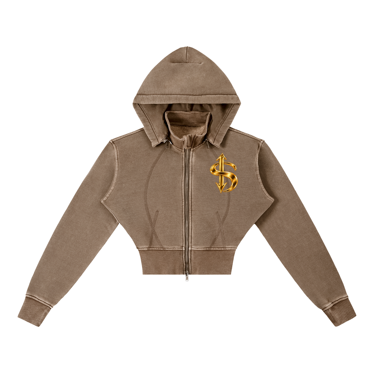 Shantel's Vintage Washed Cropped Fleece Hoodie