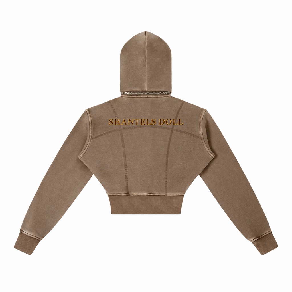 Shantel's Vintage Washed Cropped Fleece Hoodie