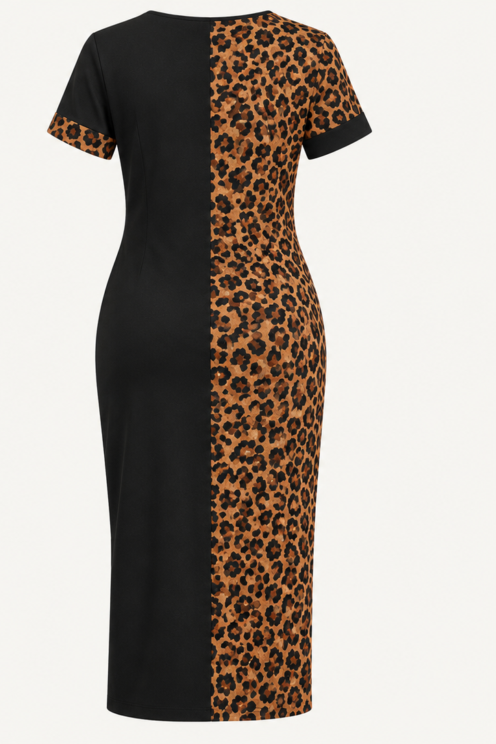 Leopard-Print Midi Dress - Limited Stock